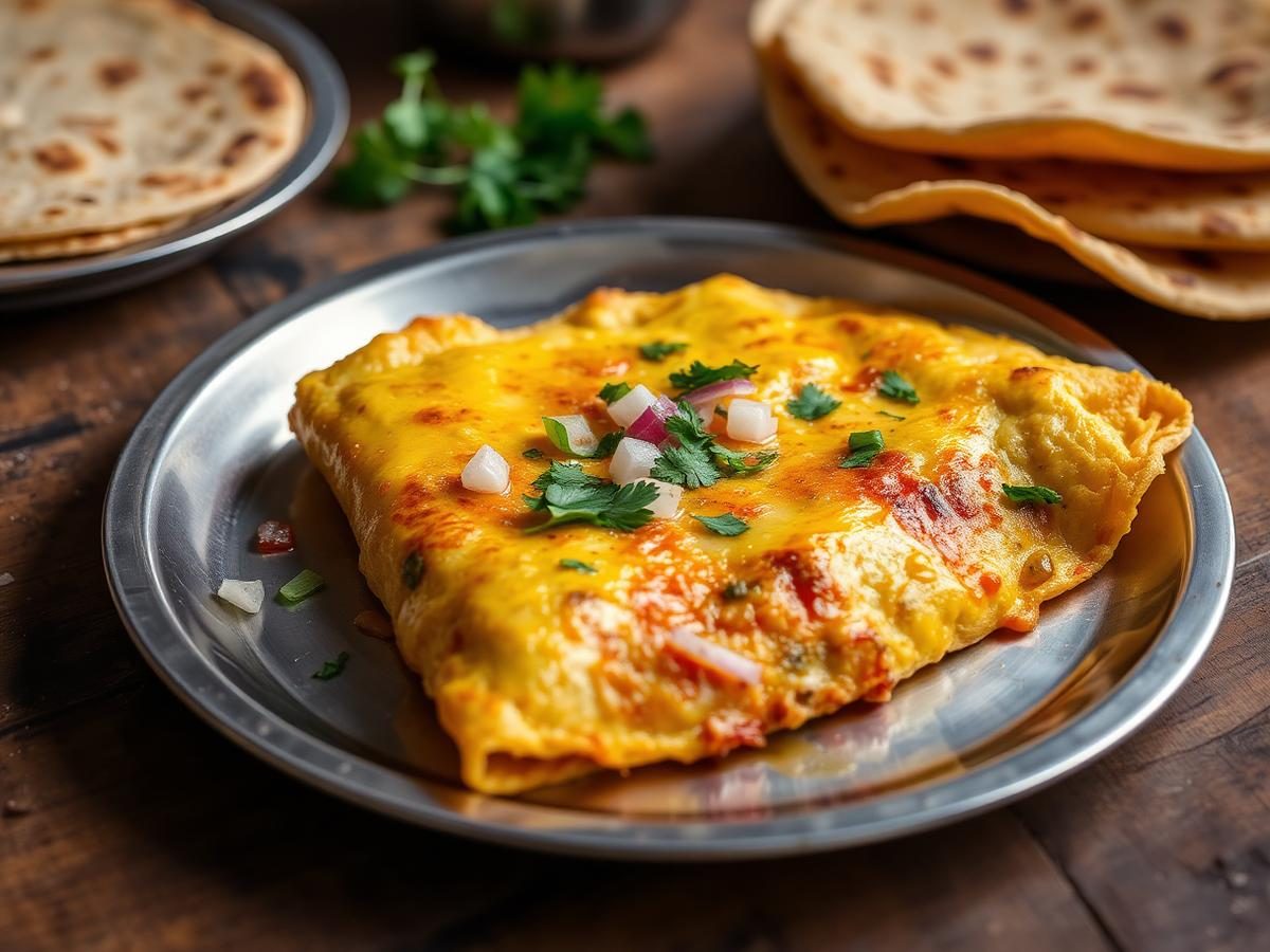 Omelette Paratha Roll